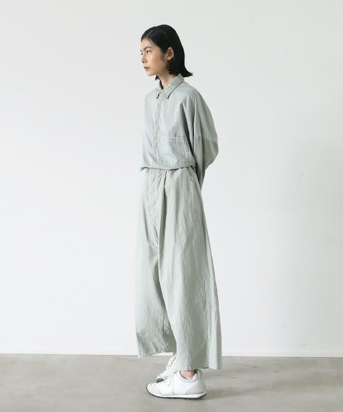 VU.ヴウ.wide silhouette pants vu-s22-p14[GREEN GRAY]