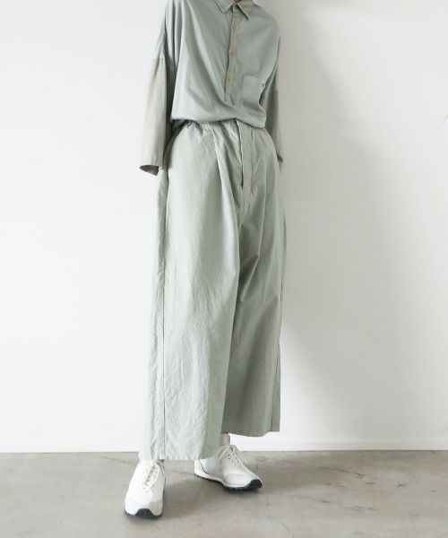 VU.ヴウ.wide silhouette pants vu-s22-p14[GREEN GRAY]