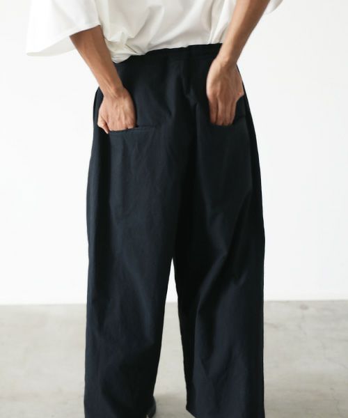 VU.ヴウ.wide silhouette pants vu-s22-p14[SUMI BLACK]:s