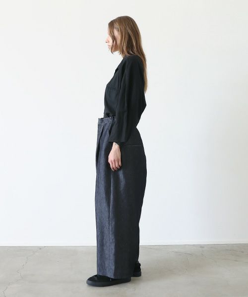 VU.ヴウ.wide silhouette pants vu-s22-p14[DEEP BLUE]:s_