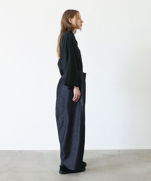 VU ヴウ wide silhouette pants vu-s22-p14[DEEP BLUE]:s_