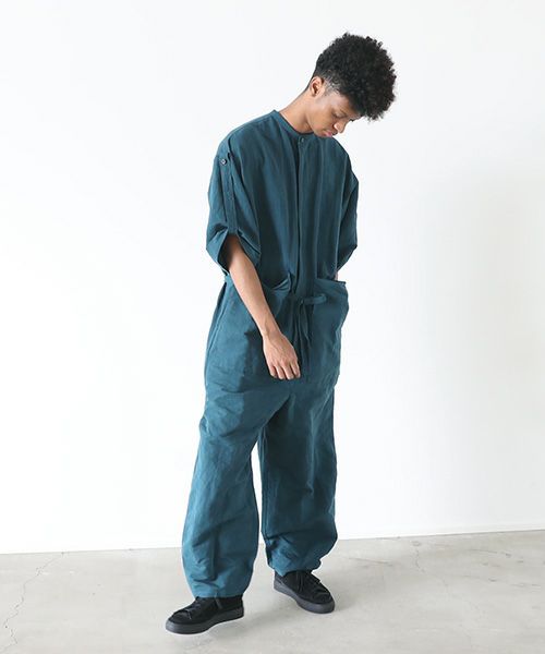VU.ヴウ.stand collar all-in-one vu-s22-a20[DARK GREEN]