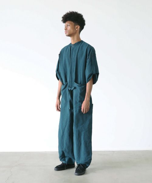 VU.ヴウ.stand collar all-in-one vu-s22-a20[DARK GREEN]