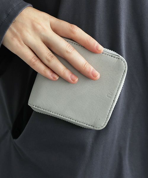 VU PRODUCT.ヴウプロダクト.vu-product-B10[GREEN GARY].mini zip wallet