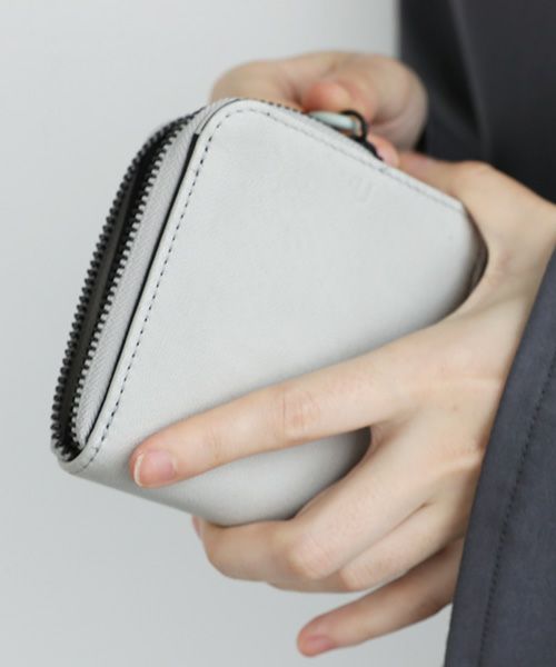VU PRODUCT.ヴウプロダクト.vu-product-B10[GREEN GARY].mini zip wallet