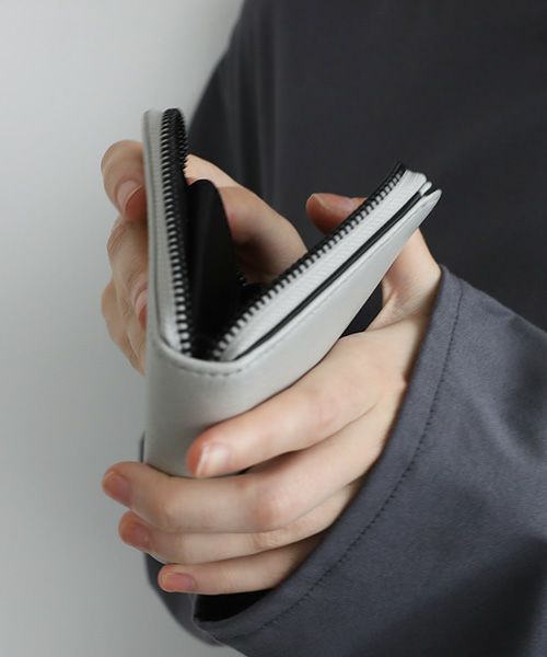 VU PRODUCT.ヴウプロダクト.vu-product-B10[GREEN GARY].mini zip wallet