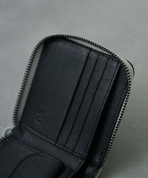 VU PRODUCT.ヴウプロダクト.vu-product-B10[GREEN GARY].mini zip wallet