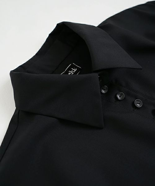 Mochi.モチ.box tuck dress [ms22-op-01/black]
