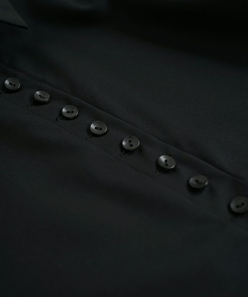 Mochi.モチ.box tuck dress [ms22-op-01/black]