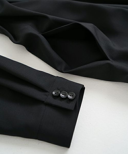 Mochi.モチ.box tuck dress [ms22-op-01/black]