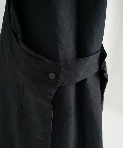 Mochi.モチ.v-neck belt dress [ms22-op-02/black]