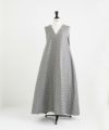 Mochi.モチ.v-neck belt dress [ms22-op-02/green grey]