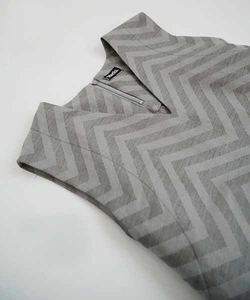 Mochi.モチ.v-neck belt dress [ms22-op-02/green grey]