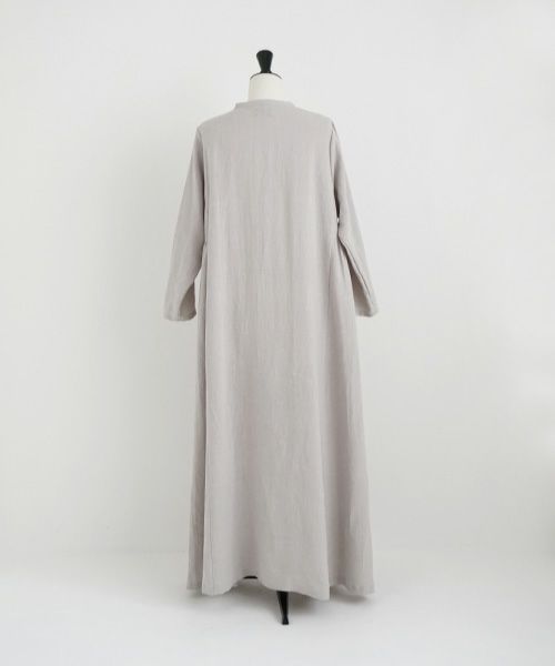 Mochi.モチ.linen trapeze dress [ms22-op-04/grey]