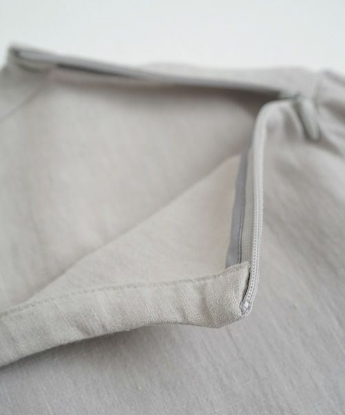 Mochi.モチ.linen trapeze dress [ms22-op-04/grey]