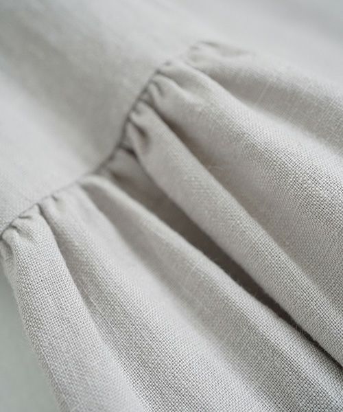 Mochi.モチ.linen trapeze dress [ms22-op-04/grey]