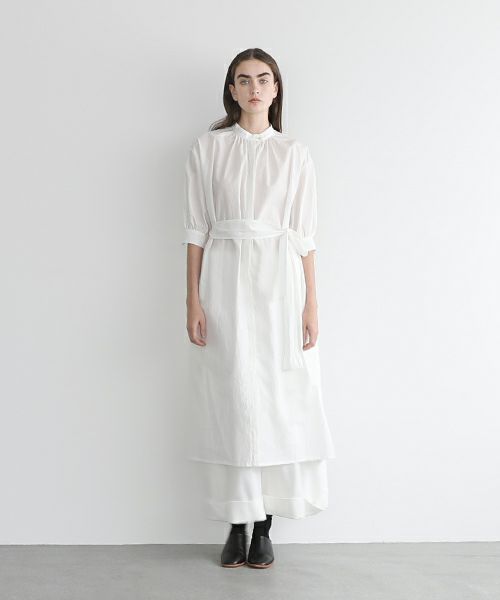 Mochi.モチ.gather dress [ms22-op-06/white]