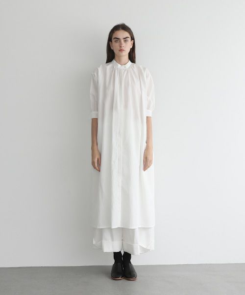 Mochi.モチ.gather dress [ms22-op-06/white]
