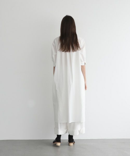 Mochi.モチ.gather dress [ms22-op-06/white]