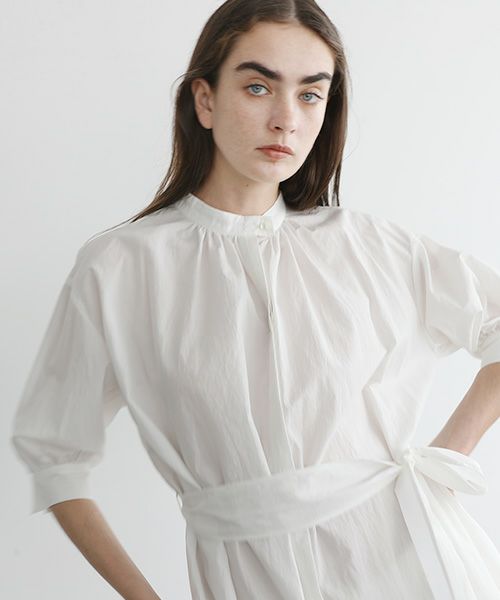 Mochi.モチ.gather dress [ms22-op-06/white]