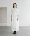Mochi.モチ.gather dress [ms22-op-06/white]