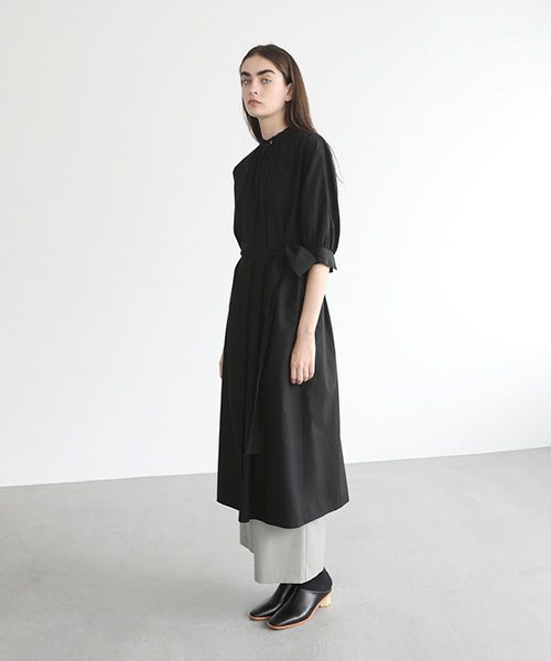 Mochi.モチ.gather dress [ms22-op-06/black・]