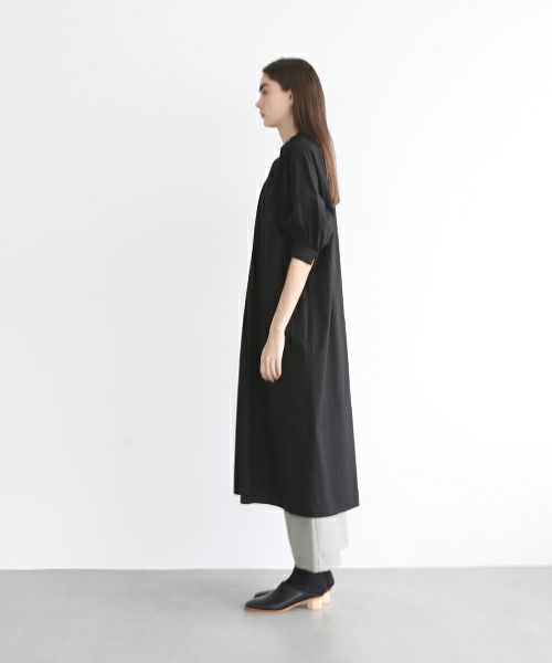 Mochi.モチ.gather dress [ms22-op-06/black・]