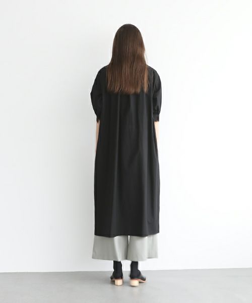 Mochi.モチ.gather dress [ms22-op-06/black・]