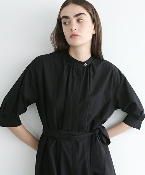 Mochi.モチ.gather dress [ms22-op-06/black・]