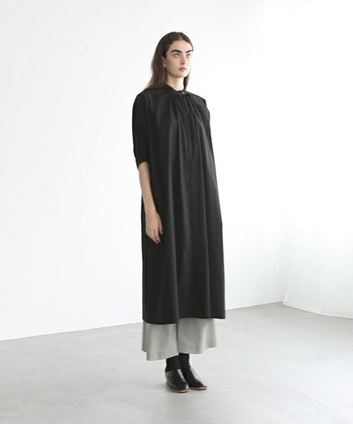 Mochi.モチ.gather dress [ms22-op-06/black・]