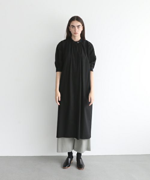 Mochi.モチ.gather dress [ms22-op-06/black・]