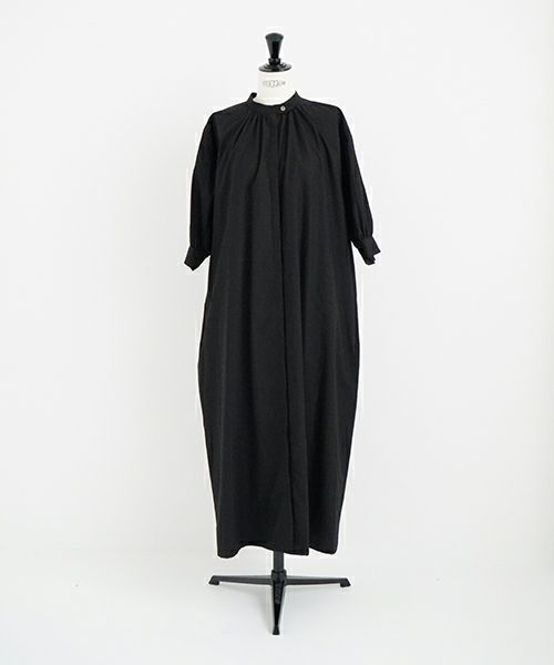 Mochi.モチ.gather dress [ms22-op-06/black・]