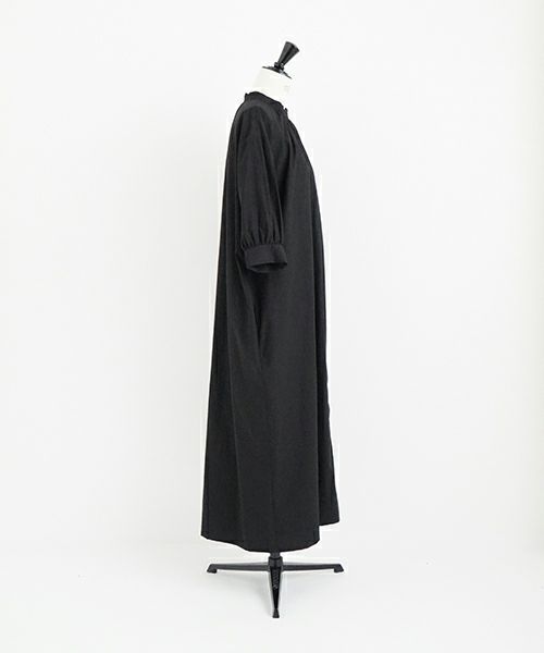 Mochi.モチ.gather dress [ms22-op-06/black・]