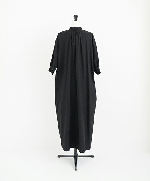 Mochi.モチ.gather dress [ms22-op-06/black・]