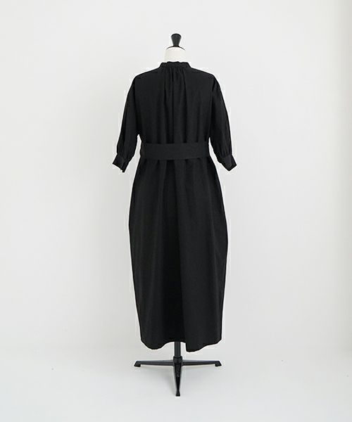 Mochi.モチ.gather dress [ms22-op-06/black・]