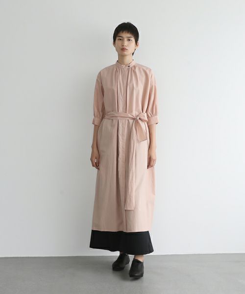 Mochi.モチ.gather dress [ms22-op-06/dusty pink・]