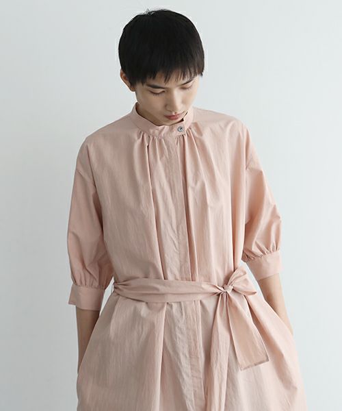 Mochi.モチ.gather dress [ms22-op-06/dusty pink・]