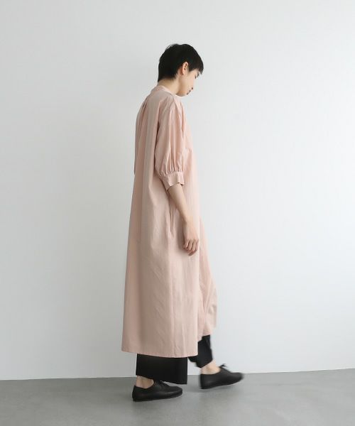 Mochi.モチ.gather dress [ms22-op-06/dusty pink・]