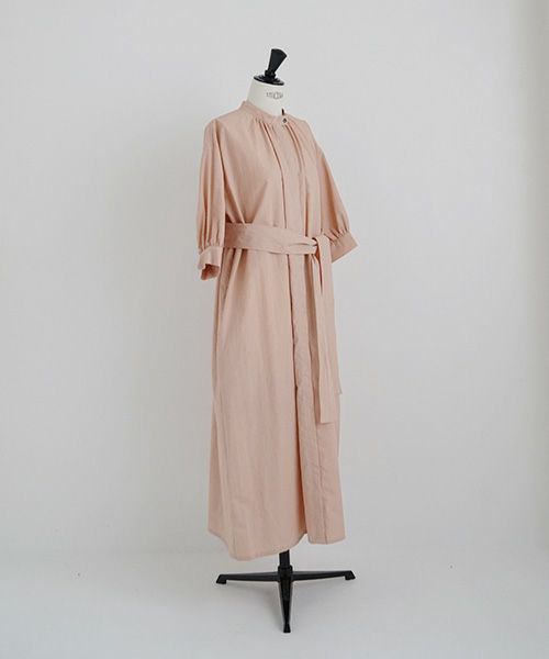 Mochi.モチ.gather dress [ms22-op-06/dusty pink・]