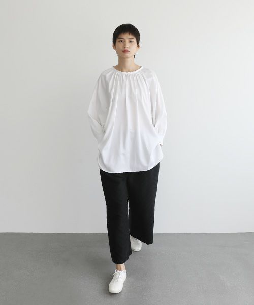Mochi.モチ.dolman sleeve blouse [ms22-b-01/white]