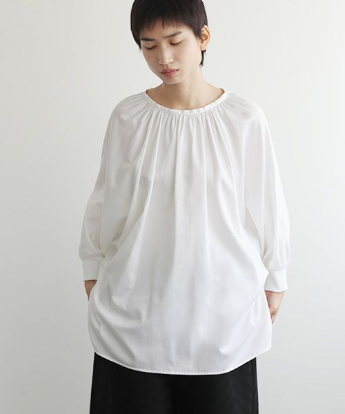 Mochi.モチ.dolman sleeve blouse [ms22-b-01/white]