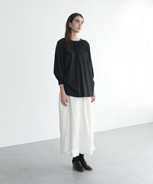 Mochi.モチ.dolman sleeve blouse [ms22-b-01/black]