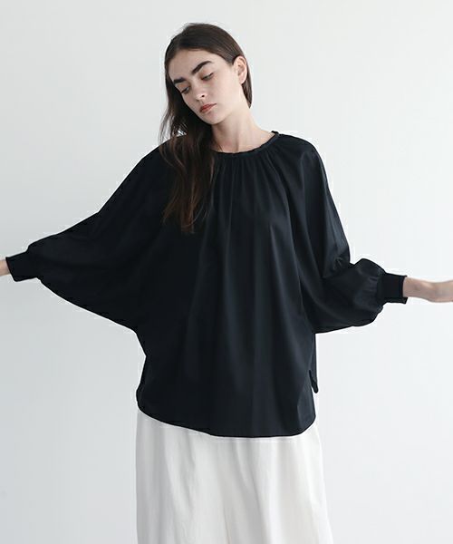 Mochi.モチ.dolman sleeve blouse [ms22-b-01/black]