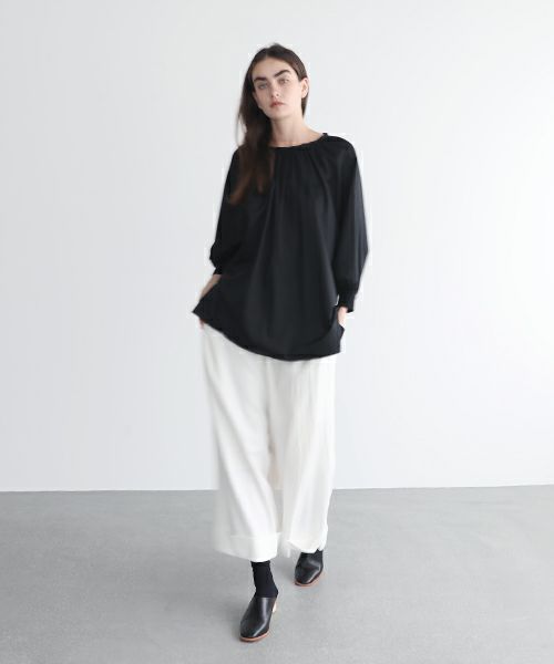 Mochi.モチ.dolman sleeve blouse [ms22-b-01/black]