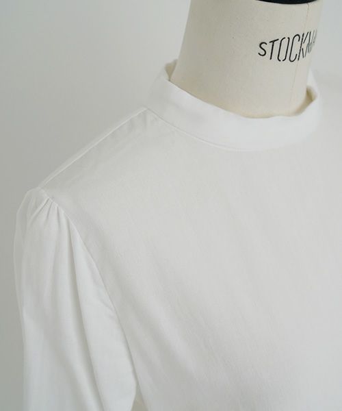 Mochi.モチ.gather blouse(organic cotton) [ms22-b-02/white]