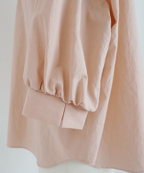 Mochi.モチ.gather blouse(cotton linen) [ms22-b-03/dusty pink]