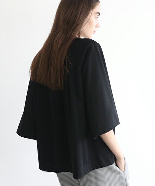 Mochi.モチ.raglan sleeve t-shirt [ms22-to-02/black]