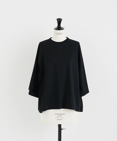 Mochi.モチ.raglan sleeve t-shirt [ms22-to-02/black]