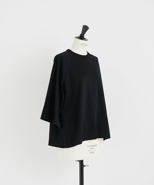 Mochi.モチ.raglan sleeve t-shirt [ms22-to-02/black]
