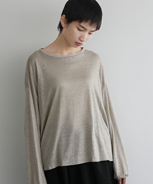 Mochi.モチ.linen cardigan [ms22-ca-01/ecru・1]